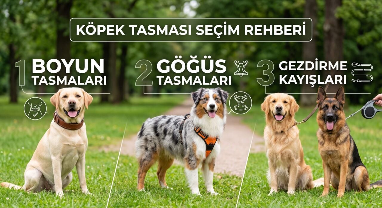 Köpek Tasması Seçim Rehberi: Boyun, Göğüs ve Gezdirme Kayışları