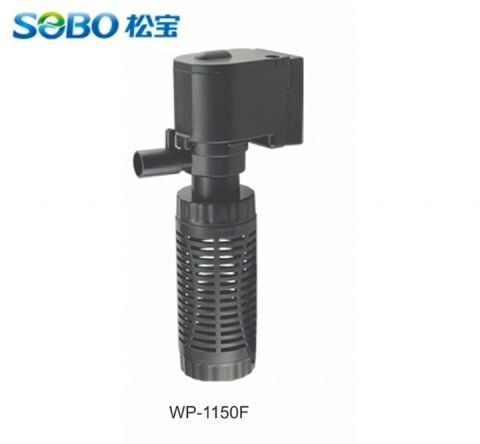 Sobo WP-1150F Akvaryum İç Filtre - 500 L/H 6W Oksijen ve Biyolojik Destekli