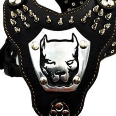 Gladyatör Deri Köpek Göğüs Tasması