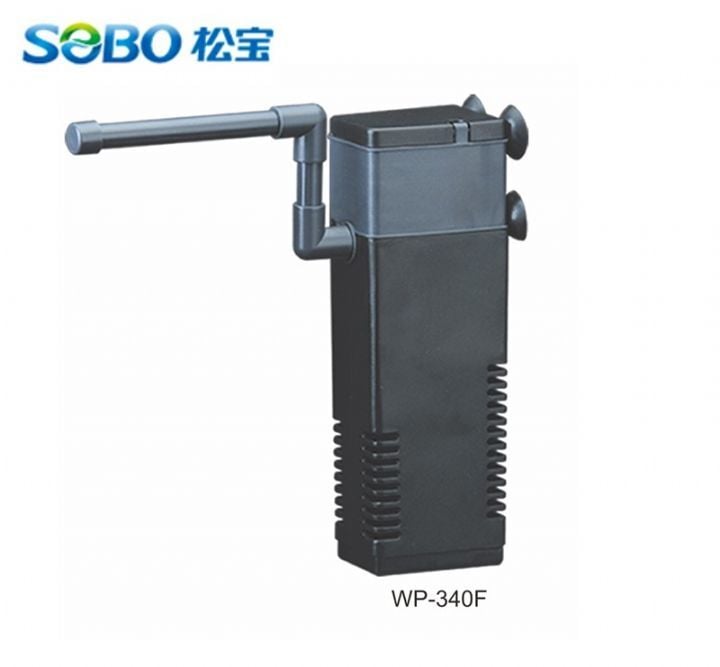 Sobo WP-340F Akvaryum İç Filtre - 800 L/H 15W Şelale Aparatlı Su Temizleyici