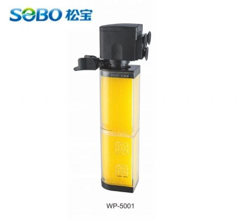 Sobo WP-5001 Akvaryum İç Filtre - 2800 L/H 40W Şeffaf Gövdeli Su Temizleyici