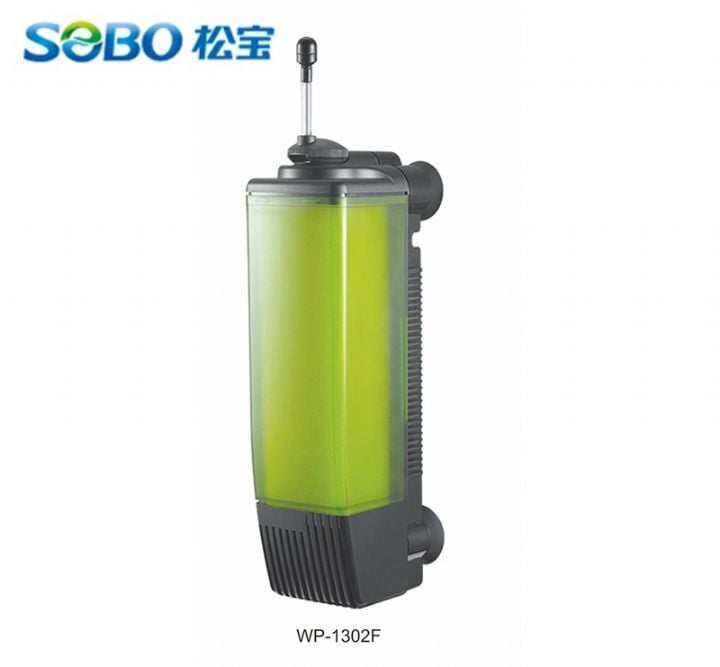 Sobo WP-1302F Akvaryum İç Filtre - 800 L/H 15W Şeffaf Hazneli Su Temizleyici