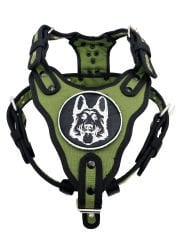 Haki K9 Alman Kurdu Köpek Göğüs Tasması