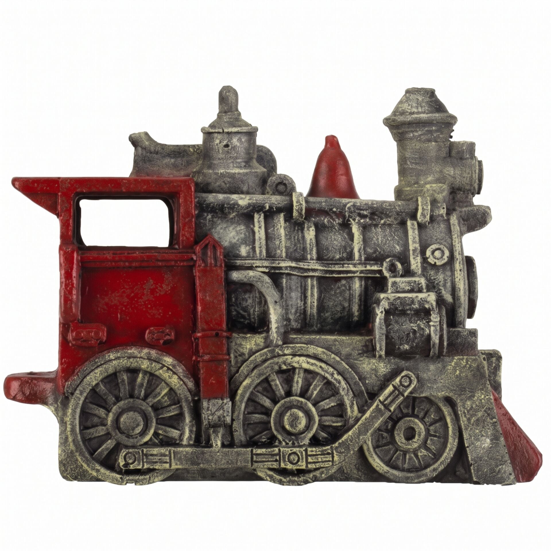 Nostaljik Buharlı Tren Lokomotif Akvaryum Dekoru ve Süsü - 16.5 cm