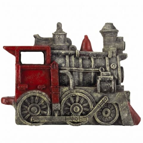 Nostaljik Buharlı Tren Lokomotif Akvaryum Dekoru ve Süsü - 16.5 cm