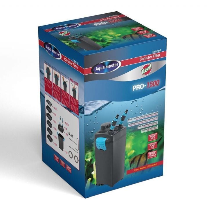 Aqua Master EXP-1500 Akvaryum Dış Filtre 4 Sepetli Dolu 1500 L/S