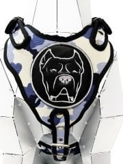 Mavi Beyaz Kamuflaj Cane Corso Köpek Göğüs Tasması