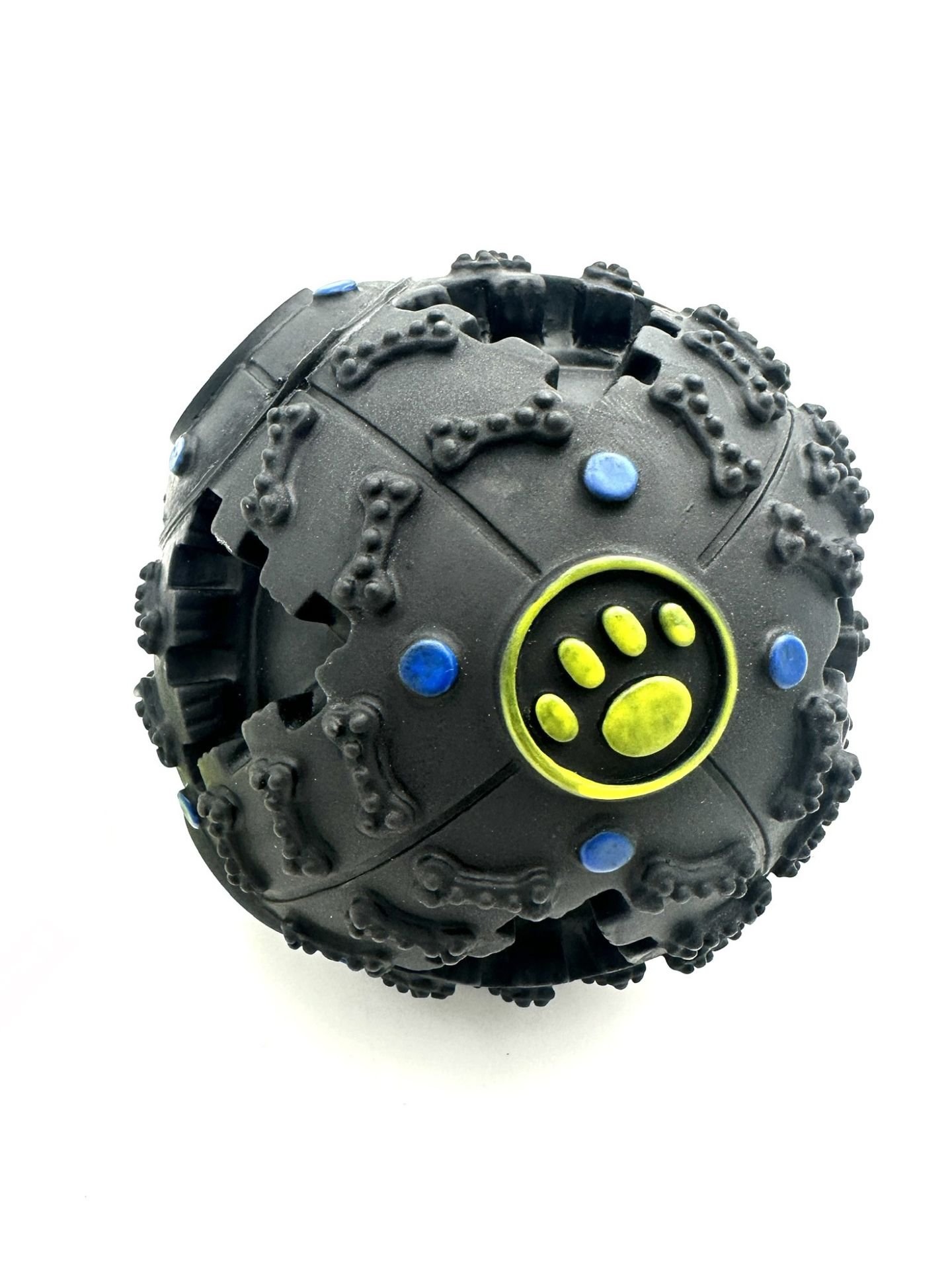 Siyah Sesli Premium Köpek Topu Oyuncağı