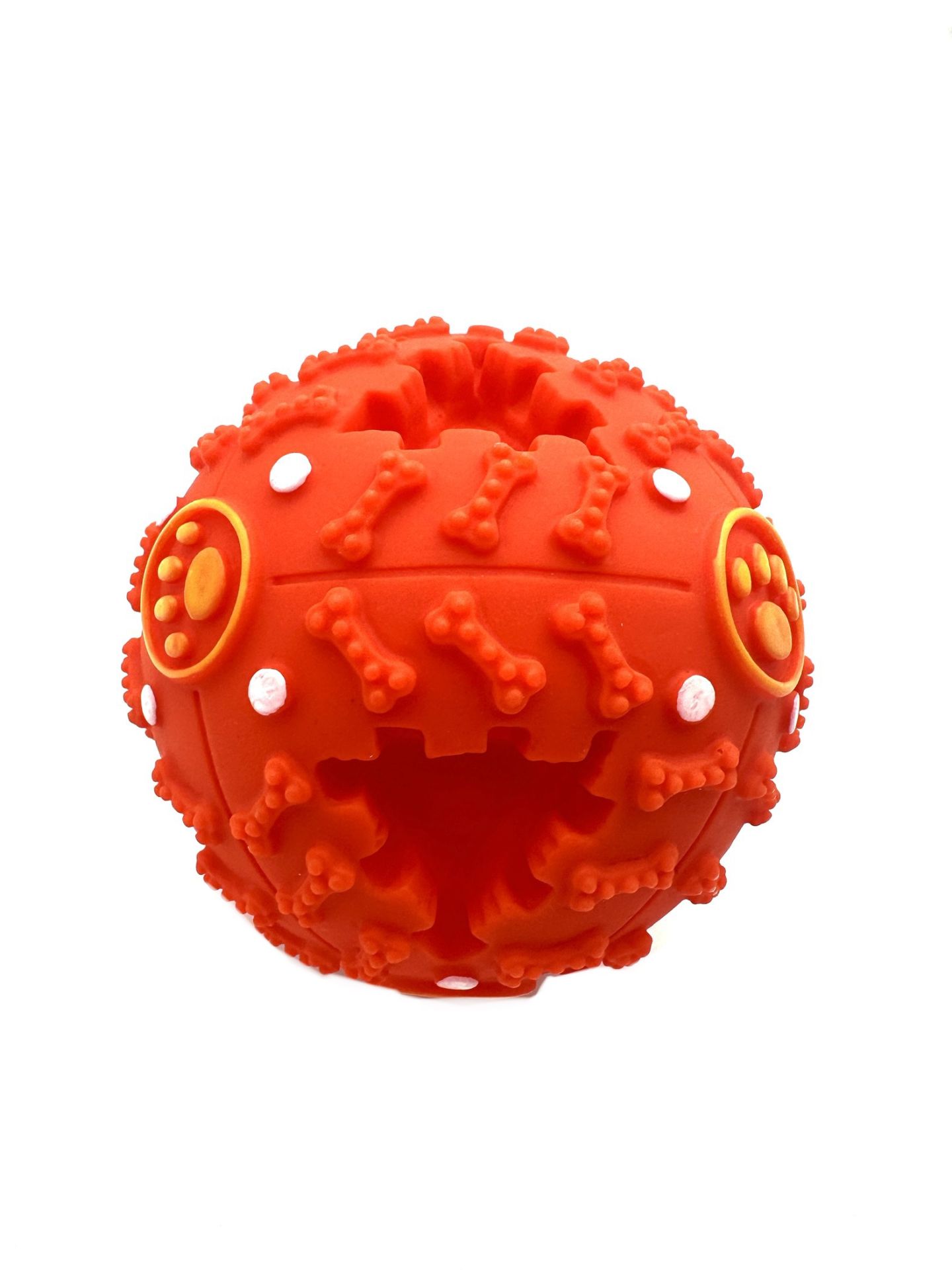 Turuncu Sesli Premium Köpek Oyun Topu