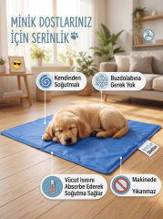 Soğutucu Kedi ve Köpek Yatağı Serinletici Mat - 50x65 cm