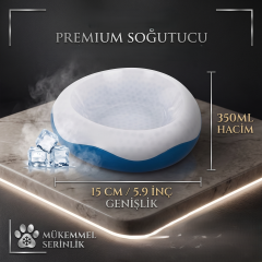 Kedi ve Köpek Soğutucu Mama ve Su Kabı - 350 ml (16 cm)