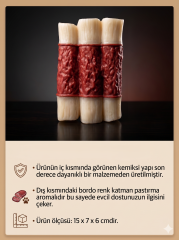 Pastırma Aromalı Dayanıklı Köpek Çiğneme Kemiği Oyuncağı (12x8x4 cm)