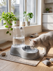 6.5L Hazneli Otomatik Su Kabı - Büyük Irk Köpek ve Çoklu Evcil Hayvan (Gri)