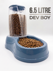 6.5L Hazneli Otomatik Mama Kabı - Büyük Boy (Duman Mavisi)