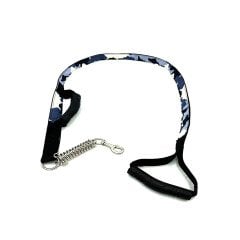 Mavi Beyaz Kamuflaj Yakın Kontrol Yaylı Köpek Gezdirme Tasması