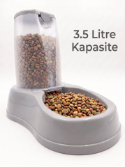Hazneli Otomatik Kedi Köpek Mama Kabı - Akıllı Damacana 3500 ML