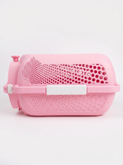 Lüks Kedi Köpek Taşıma Çantası Pembe - Metal Kapılı 48,3x32,6x28 cm
