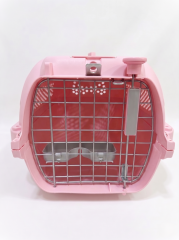 Lüks Kedi Köpek Taşıma Çantası Pembe - Metal Kapılı 48,3x32,6x28 cm
