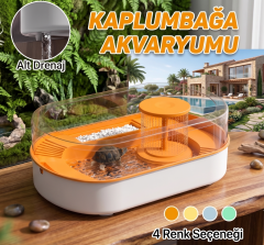 Büyük Boy Rampalı Kaplumbağa Bahçesi Akvaryumu - 52x32x19.5 cm