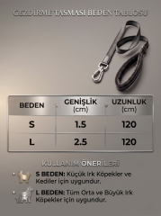 Reflektörlü Büyük Irk Köpek Gezdirme Tasması 120x2.5cm (Gri)