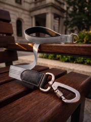 Reflektörlü Büyük Irk Köpek Gezdirme Tasması 120x2.5cm (Gri)
