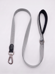Reflektörlü Büyük Irk Köpek Gezdirme Tasması 120x2.5cm (Gri)