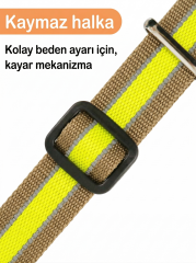 Reflektörlü Ayarlanabilir Klipsli Köpek Tasması S-L (Sarı)