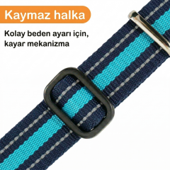 Ayarlanabilir Klipsli Reflektörlü Köpek Tasması S-L (Siyah-Mavi)