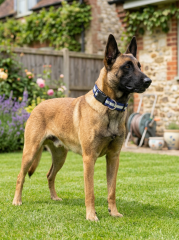 Ayarlanabilir Klipsli Reflektörlü Köpek Tasması S-L (Lacivert-Gri)