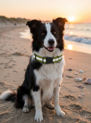 Her Irka Uygun Klipsli Reflektörlü Köpek Tasması S-L (Haki-Gri)
