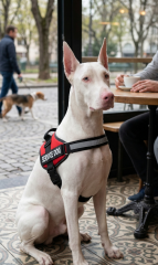 Ayarlanabilir Reflektörlü Klipsli K9 Köpek Göğüs Tasması (Kırmızı)