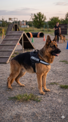 Taktik K9 Köpek Göğüs Tasması Reflektörlü Ayarlanabilir (Siyah)