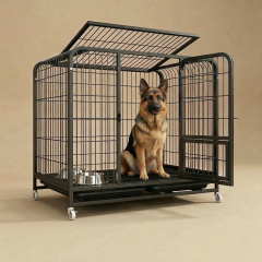 Tekerlekli Metal Köpek Kulübesi ve Taşıma Kafesi 125x92x106 cm (XXL)