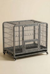 Tekerlekli Metal Köpek Kulübesi ve Taşıma Kafesi 125x92x106 cm (XXL)