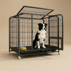 Tekerlekli Metal Köpek Kulübesi ve Taşıma Kafesi 94x65x86 cm (L)
