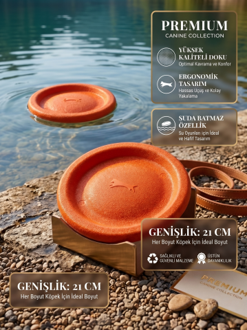 Frizbi Köpek Oyuncağı | Isırmaya Dayanıklı Uçan Disk 21cm (Turuncu)