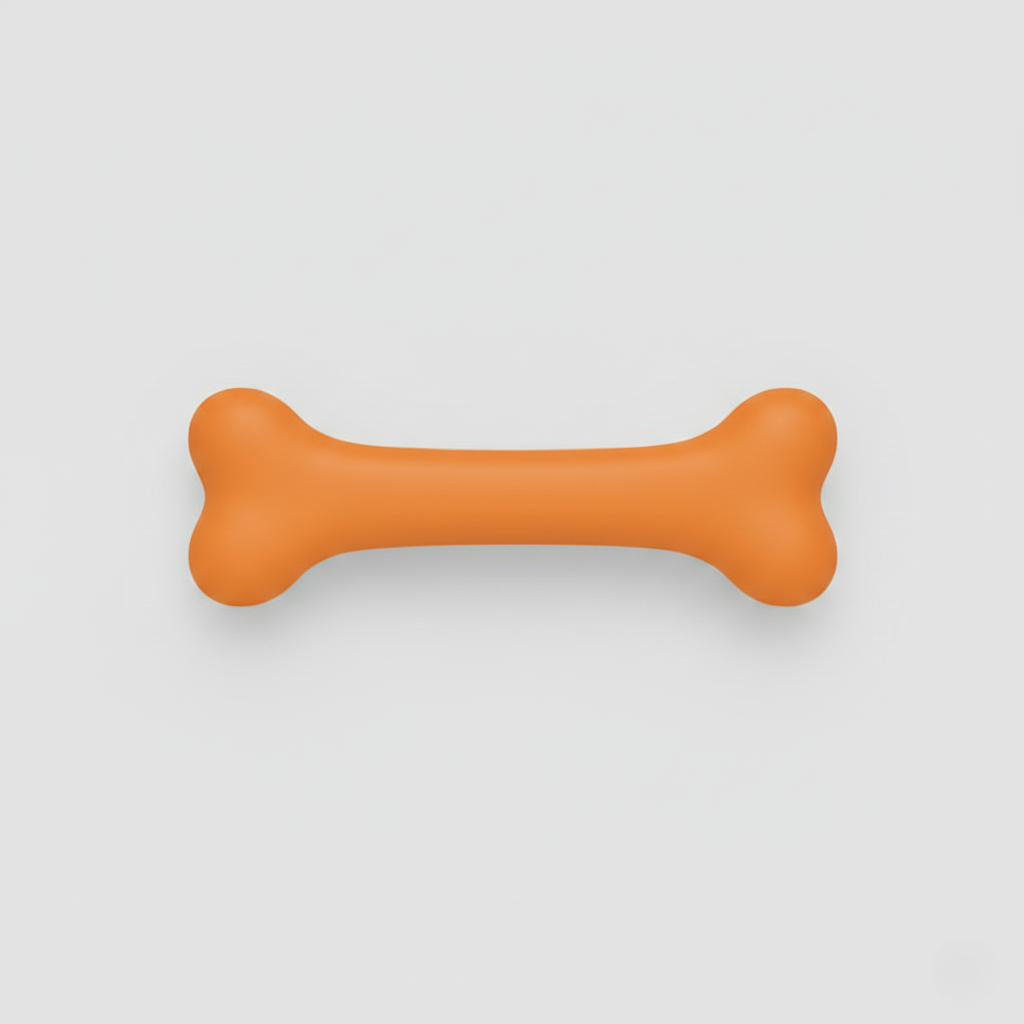 Pastırma Aromalı Kemik Şekilli Köpek Oyuncağı – 15 cm (Turuncu) (M)