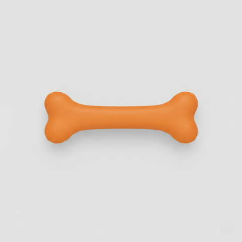 Pastırma Aromalı Kemik Şekilli Köpek Oyuncağı – 15 cm (Turuncu) (M)