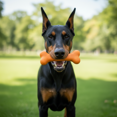 Pastırma Aromalı Kemik Şekilli Köpek Oyuncağı – 15 cm (Turuncu) (M)