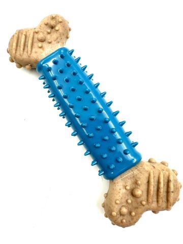 Sağlam Diş Kaşıyıcı Kemik Köpek Oyuncağı – 16.8 cm (Mavi) (XL)