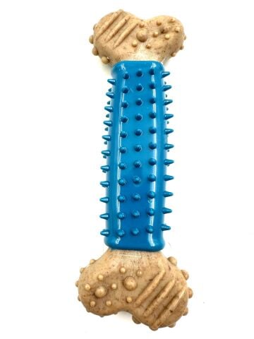 Sağlam Diş Kaşıyıcı Kemik Köpek Oyuncağı – 16.8 cm (Mavi) (XL)