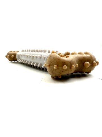 Dayanıklı Diş Kaşıyıcı Kemik Köpek Oyuncağı – 16.8 cm (Beyaz) (XL)