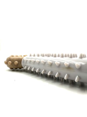 Dayanıklı Diş Kaşıyıcı Kemik Köpek Oyuncağı – 16.8 cm (Beyaz) (XL)