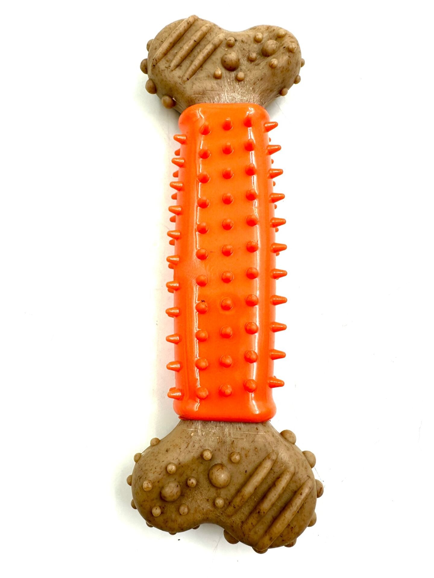 Diş Kaşıyıcı Kemik Şekilli Köpek Oyuncağı – 16.8 cm (Turuncu) (XL)
