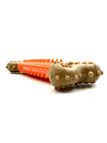 Diş Kaşıyıcı Kemik Şekilli Köpek Oyuncağı – 16.8 cm (Turuncu) (XL)