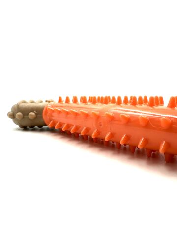 Diş Kaşıyıcı Kemik Şekilli Köpek Oyuncağı – 16.8 cm (Turuncu) (XL)