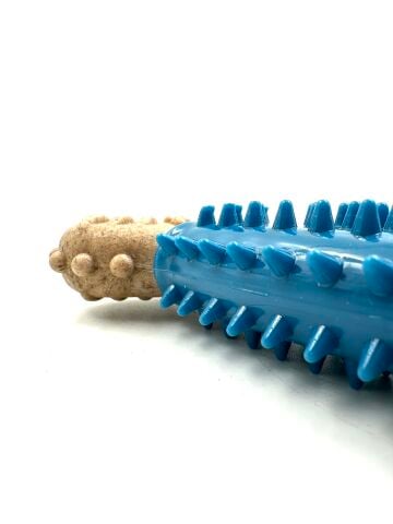 Diş Kaşıyıcı Kemik Şekilli Köpek Oyuncağı – 13 cm (Mavi) (M)