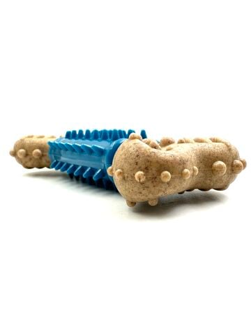 Diş Kaşıyıcı Kemik Şekilli Köpek Oyuncağı – 13 cm (Mavi) (M)