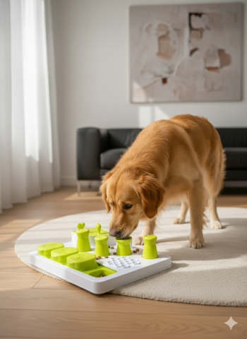 Mama Saklamalı Köpek Zeka Oyuncağı - Yavaş Besleme Mama Kabı 30x23cm (Yeşil)