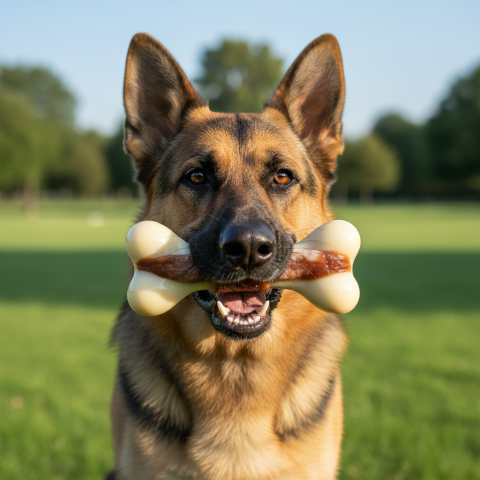Parçalanmaz Köpek Oyuncağı - Kemik Şekilli Sığır Eti Aromalı 21 cm (L)